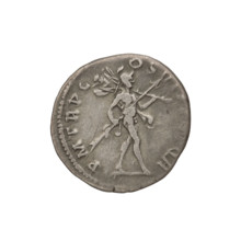 Denarius, Trajan (53–117; Roman emperor 98–117). Obverse: head of Trajan in laurel wreath facing
