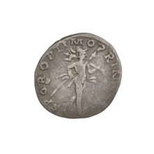 Denarius of Trajan (53–117; Roman emperor 98–117). Obverse: head of Trajan in laurel wreath facing