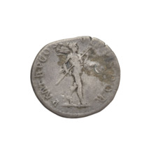 Denarius of Trajan (53–117; Roman emperor 98–117). Obverse: head of Trajan in laurel wreath facing