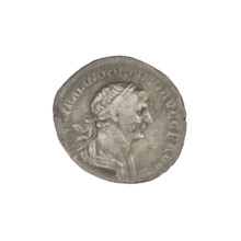 denarius, Trajan (53–117; Roman emperor 98–117); Obv.: head of Trajan in laurel wreath facing