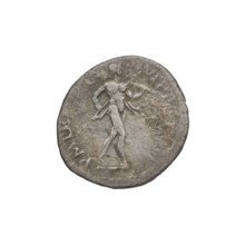 Denarius, Trajan (53–117; Roman emperor 98–117). Obverse: head of Trajan in laurel wreath facing
