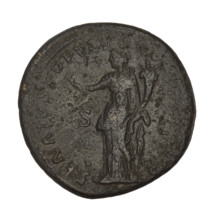 dupondius, Trajan (53–117; Roman emperor 98–117), radiant crowns, cornucopias, Felicitas