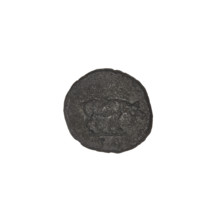 Quarter, Trajan (53–117; Roman emperor 98–117), boars, laurel wreaths, heads. Obv.: head of bearded