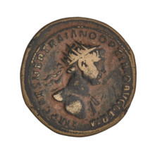 Obv.: head of Trajan (53–117; Roman Emperor 98–117) in radiant crown facing right; rim inscription: