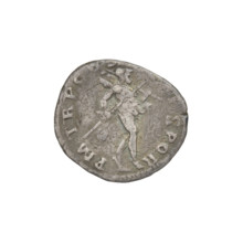 Denarius, Trajan (53–117; Roman emperor 98–117). Obverse: head of Trajan with laurel wreath facing