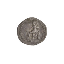 Denarius, Hadrian (76–138; Roman emperor 117–138). Obverse: head of Hadrian right, laurel wreath in
