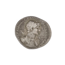 Denarius, Hadrian (76–138; Roman emperor 117–138). Obverse: head of Hadrian right, laurel wreath in