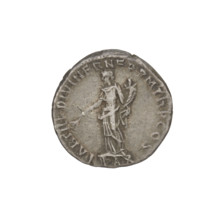 Denarius, Hadrian (76–138; Roman emperor 117–138). Obverse: bust of Hadrian right, laurel wreath in