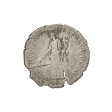 Denarius, Hadrian (76–138; Roman emperor 117–138). Obverse: bust of Hadrian right, laurel wreath in