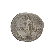 denarius, Hadrian (76–138; Roman emperor 117–138), laurel wreaths, heads, Pietas (personification).