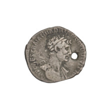 Denarius, Hadrian (76–138; Roman emperor 117–138). Obverse: bust of Hadrian right, laurel wreath in