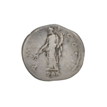 Denarius, Hadrian (76–138; Roman emperor 117–138). Obverse: bust of Hadrian right, laurel wreath in