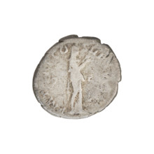 Denarius of Hadrian (76–138; Roman emperor 117–138). Obverse: bust of Hadrian right, laurel wreath