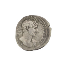 Denarius, Hadrian (76–138; Roman emperor 117–138). Obverse: bust of Hadrian right, laurel wreath in