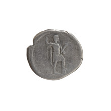 Denarius of Antoninus Pius (86–161; Roman emperor 138–161). Obverse: Bust of Antoninus Pius in a