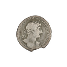 Denarius, Hadrian (76–138; Roman emperor 117–138). Obverse: bust of Hadrian facing right, laurel