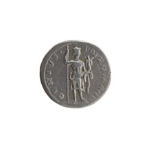 Denarius of Antoninus Pius (86–161; Roman emperor 138–161), 140–144. Obverse: head of Antoninus