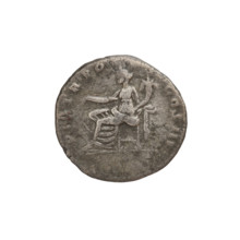 Denarius of Hadrian (reigned 117–138), 119–122 CE, Rome. Obverse: laureate bust of Hadrian right;