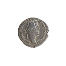 Denarius of Antoninus Pius (86–161; Roman Emperor 138–161), issuer. Obverse: head of Antoninus Pius