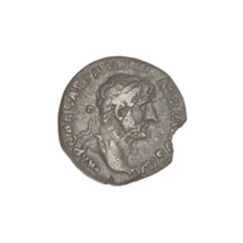 Denarius, Hadrian (76–138; Roman emperor 117–138). Obverse: bust of Hadrian with laurel wreath and