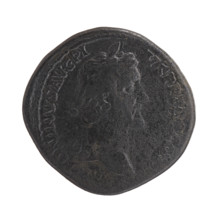 Sestertius, Antoninus Pius (86–161; Roman emperor 138–161), issuer: Antoninus Pius. Obverse: head