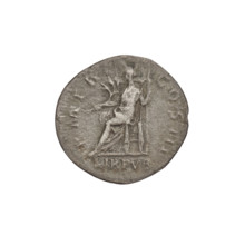 Denarius, Hadrian (76–138; Roman emperor 117–138). Obverse: bust of Hadrian with laurel wreath and