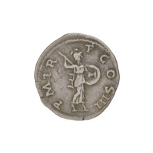 Denarius, Hadrian (76–138; Roman emperor 117–138). Obverse: bust of Hadrian with a laurel wreath