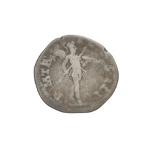 Denarius of Hadrian (76–138; Roman emperor 117–138). Obverse: bust of Hadrian with laurel wreath