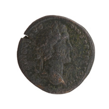 Sestertius, Antoninus Pius (86–161; Roman emperor 138–161), obverse: head of the emperor in a