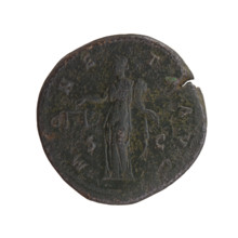 Sestertius, Antoninus Pius (86–161; Roman emperor 138–161), obverse: head of the emperor in a