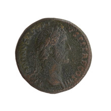 Sestertius, Antoninus Pius (86–161; Roman emperor 138–161) — obverse: head of the emperor in a