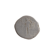 Denarius of Antoninus Pius (86–161; Roman emperor 138–161). Obverse: head of Antoninus Pius in a