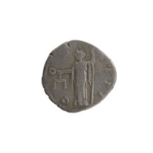 Denarius, Antoninus Pius (86–161; Roman emperor 138–161). Obverse: Head of Antoninus Pius in a