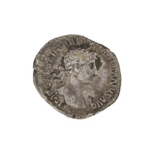 Denarius, Hadrian (76–138; Roman emperor 117–138). Obverse: bust of Hadrian with laurel wreath