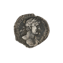 Denarius, Hadrian (76–138; Roman emperor 117–138). Obverse: bust of Hadrian with laurel wreath