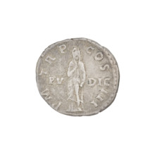 Denarius, Hadrian (76–138; Roman emperor 117–138). Obverse: Bust of Hadrian with laurel wreath