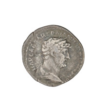 Denarius, Hadrian (76–138; Roman emperor 117–138). Obverse: Bust of Hadrian with laurel wreath