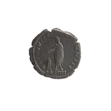 Denarius of Antoninus Pius (86–161; Roman emperor 138–161). Obverse: Head of the emperor with a