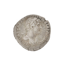 Denarius, Hadrian (76–138; Roman emperor 117–138). Obverse: Bust of Hadrian with laurel wreath