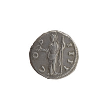 Denarius of Antoninus Pius (86–161; Roman emperor 138–161). Obverse: Head of Antoninus Pius in a