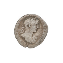 Denarius, Hadrian (76–138; Roman emperor 117–138). Obverse: Bust of Hadrian with laurel wreath