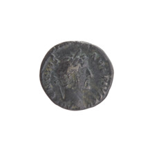 Denarius of Antoninus Pius (86–161; Roman emperor 138–161). Obverse: Head of Antoninus Pius in a