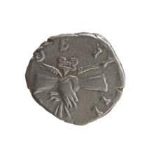 Denarius, Antoninus Pius (86–161; Roman emperor 138–161), caduceus, ears of corn; obverse: Head of