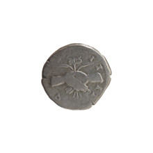 Denarius, Antoninus Pius (86–161; Roman emperor 138–161), c. 145–161. Obverse: Head of Antoninus