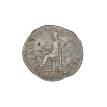Denarius, Hadrian (76–138; Roman emperor 117–138). Obverse: Bust of Hadrian with laurel wreath