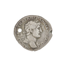 Denarius, Hadrian (76–138; Roman emperor 117–138). Obverse: Bust of Hadrian with laurel wreath