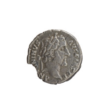 Denarius, Antoninus Pius (86–161; Roman emperor 138–161), c. 145–161. Obverse: Head of Antoninus