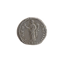 Denarius, Antoninus Pius (86–161; Roman emperor 138–161), issuer. Obverse: head of Antoninus Pius