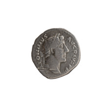 Denarius, Antoninus Pius (86–161; Roman emperor 138–161), issuer. Obverse: Head of Antoninus Pius