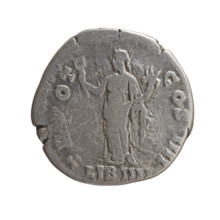 Denarius of Antoninus Pius (86–161; Roman emperor 138–161). Obverse: Head of Antoninus Pius in a